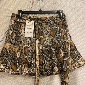 Zara Snake Print Skort